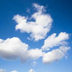 Obraz premium blue sky with cloud closeup