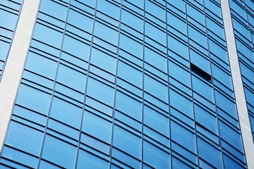 contemporary skyscraper with glass windows