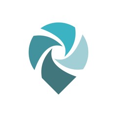 Obraz premium lens map logo