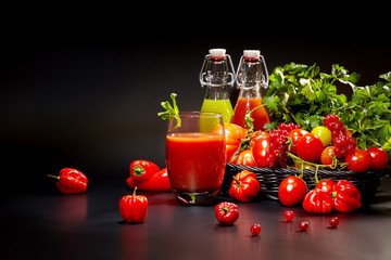 healthy vegetable juices for refreshment and as an antioxidant .