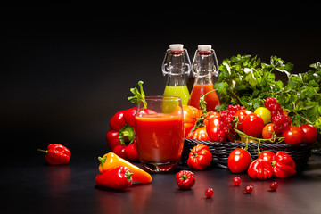 healthy vegetable juices for refreshment and as an antioxidant .