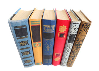 old books isolated on white