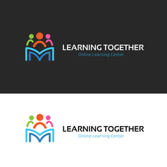 People logo,education logo,vector logo template