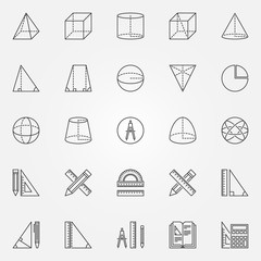 Geometry icons set