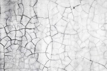 Simple gray cracked of old concrete wall textured .