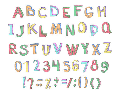 Colorful children ABC for your design. 