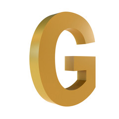 3D Gold Letter G