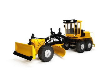 Grader isolated on white background