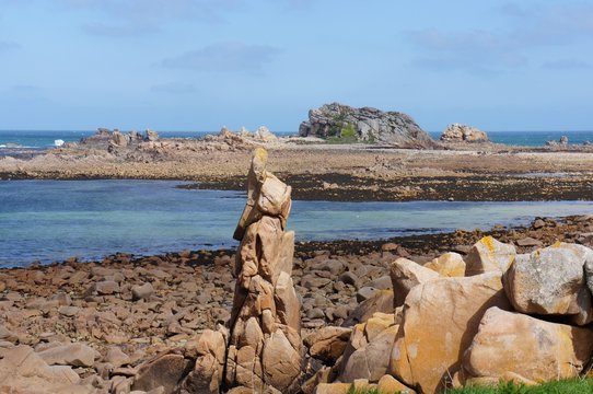 Pink Granite Coast In France