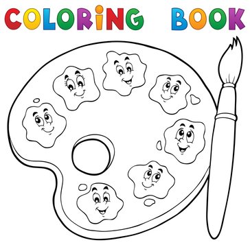 Coloring book paint palette theme 2