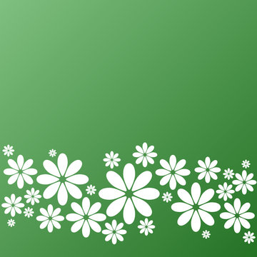 Blumen - Muster (gr&uuml;ner Hintergrund)