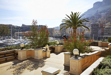 View of La Condamine district. Principality of Monaco