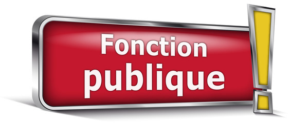 Fonction publique sur panneau rouge