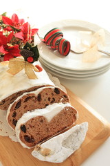 German food, dried fruit stollen