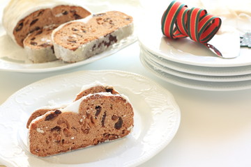 German food, dried fruit stollen