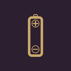 Vector battery icons on white background
