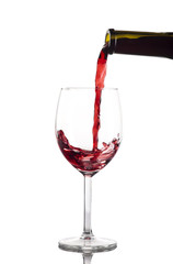 Obraz na płótnie Canvas Bottle filling the glass of wine
