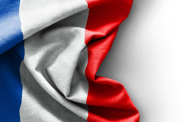 Flag of France on white background