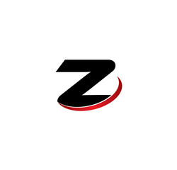 Z initial letter with red swoosh