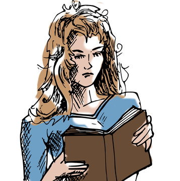 Meisje leest een boek