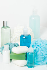 Spa Kit. Shampoo, Soap Bar And Liquid. Shower Gel. Aromatherapy