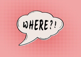 WHERE comic bubble