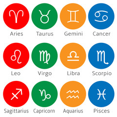 Vector zodiac signs