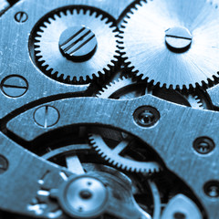 clock mechanism made in the technique of toning.