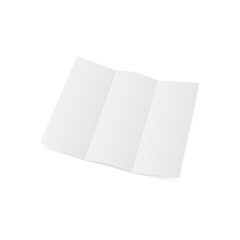 Blank folded realistic A4 Template