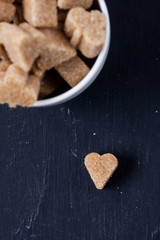 brown shaped sugar