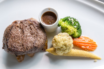 Grilled beef steak
