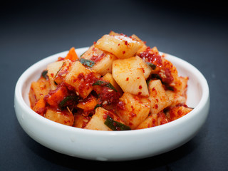 Korean traditional food raish kimchi