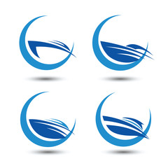 Obraz premium speedboat icon symbol