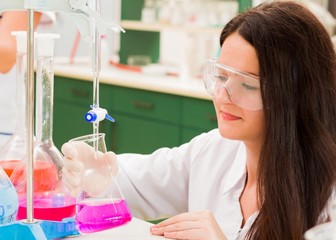 Researcher woman at the laboratory