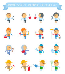 Vector flat infographic people. Professions people icon set: office people, manager, fireman, painter, worker, judge, stewardess, avatar people icons. Suitable for infographics, web, social networks.