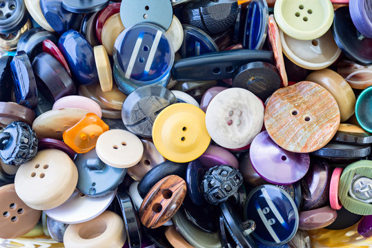 Assortment of colored buttons