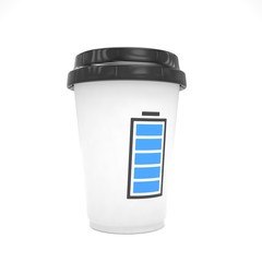 Coffee to go on white
