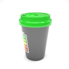 Coffee to go on white