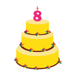 Eighth birthday cake