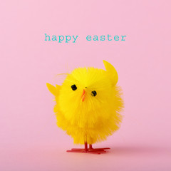 teddy chick and text happy easter