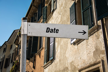 Fototapeta premium Schild 87_Date