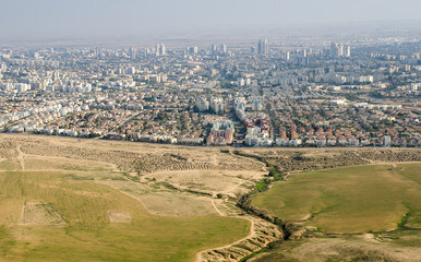 Bird view to Beer-Sheva city - capital of the Negev. Israel