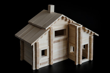 Toy wooden house