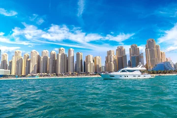 Fotobehang Dubai marina skyline © Sergii Figurnyi