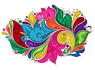 Vector Colored Floral Background