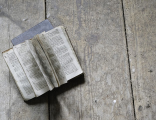 Old worn bible from the 18th century