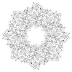 Vector Monochrome Floral Background