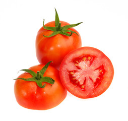 Fresh tomato isolated on white background