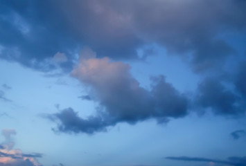 Obraz premium Cloudy when Sunset have little sun light 