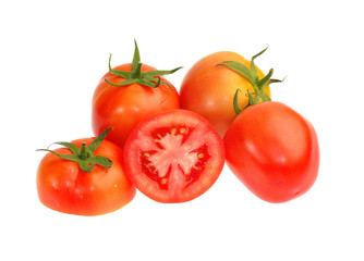 Fresh tomato isolated on white background